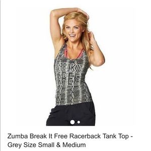 Break it Free Racerback Grey Scale , Zumba Tank Top.